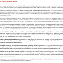 Ein Text über nachhaltiges Wachstum, der die aktuelle Finanzpolitik und die Notwendigkeit von Reformen beleuchtet.