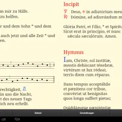 Zwei Seiten mit religiösen Texten und Noten, eine Seite mit lateinischem Text.