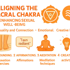 Sakralchakra Meditation: Fokus auf Erdung, Affirmationen, Meditation und Kreativität für Wohlbefinden.