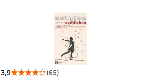 Buchcover: Silhouette einer Frau, die sich von Dornen befreit, Vögel fliegen davon. Thema: blockierte weiblichkeit.
