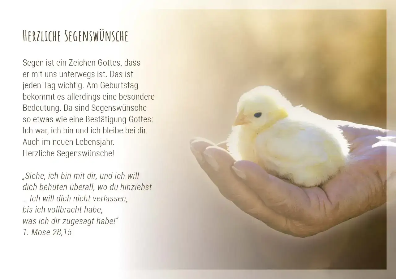 Geburtstagswünsche für Frauen mit Gottes Segen