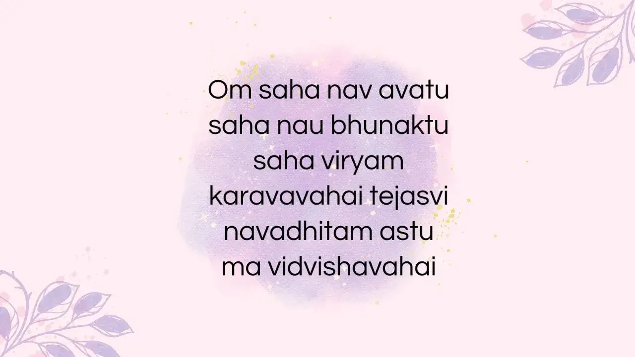 Eine sanfte Meditation mit der Shanti-Mantra-Liste, die Harmonie und gemeinsames Wachstum f&ouml;rdert.